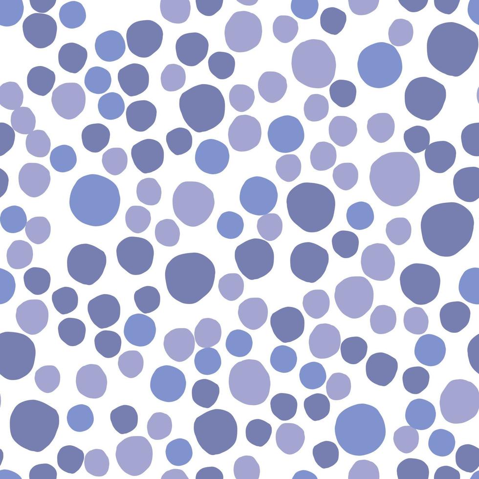 Simple pebble seamless pattern on white background. vector