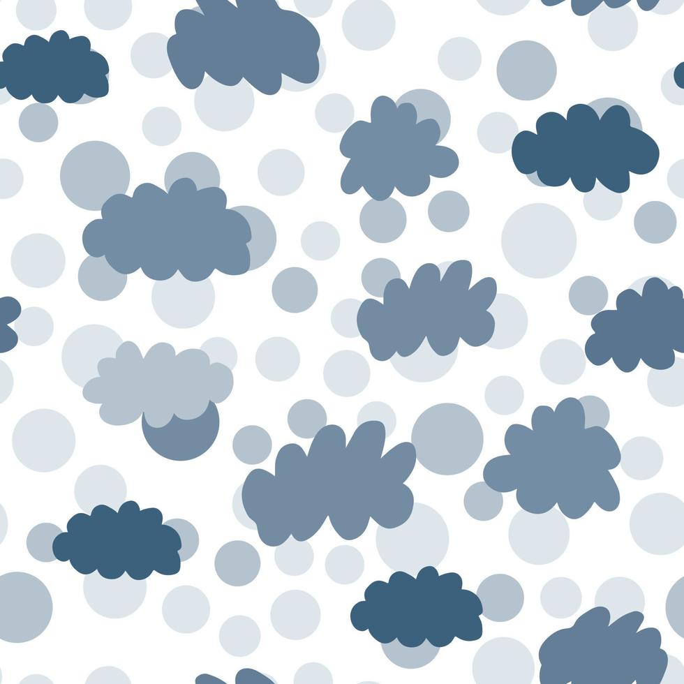 Clouds seamless pattern. Weather background design illustration vector