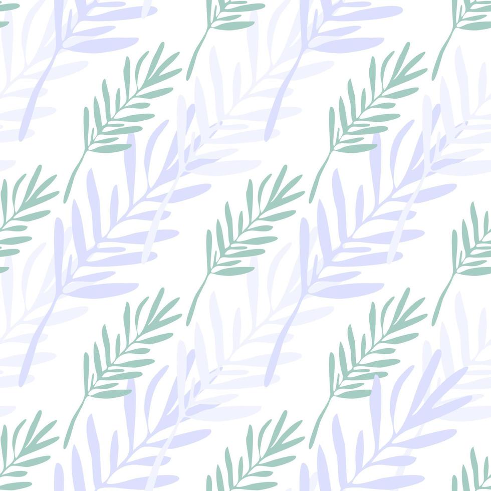 hojas abstractas de patrones sin fisuras. fondo de rama de hoja. vector