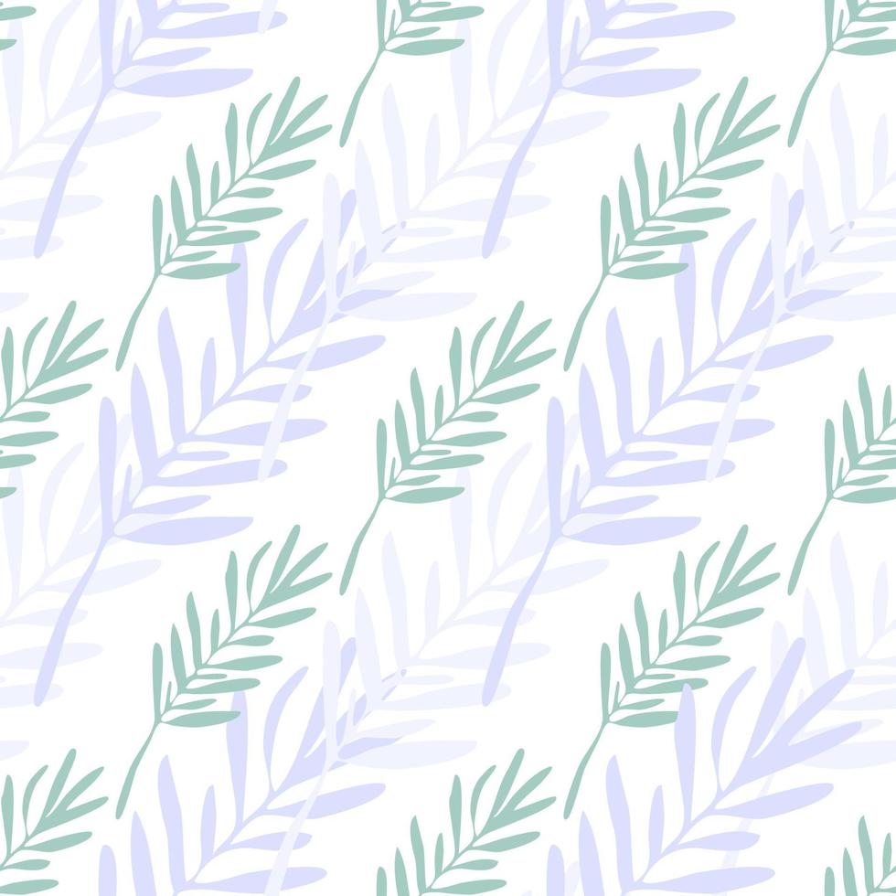 Abstract leaves seamless pattern. Leaf branch backdrop. vector
