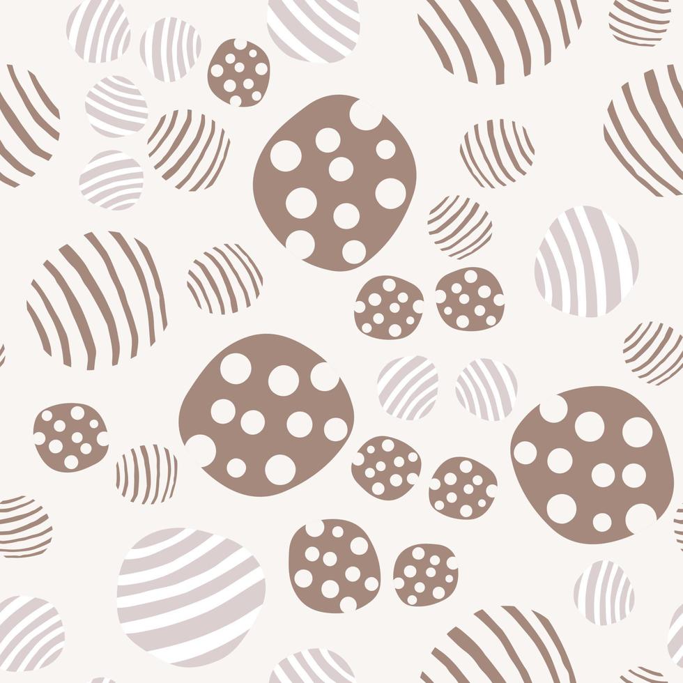 Abstract pebble seamless pattern. Hand drawn stones wallpaper. vector