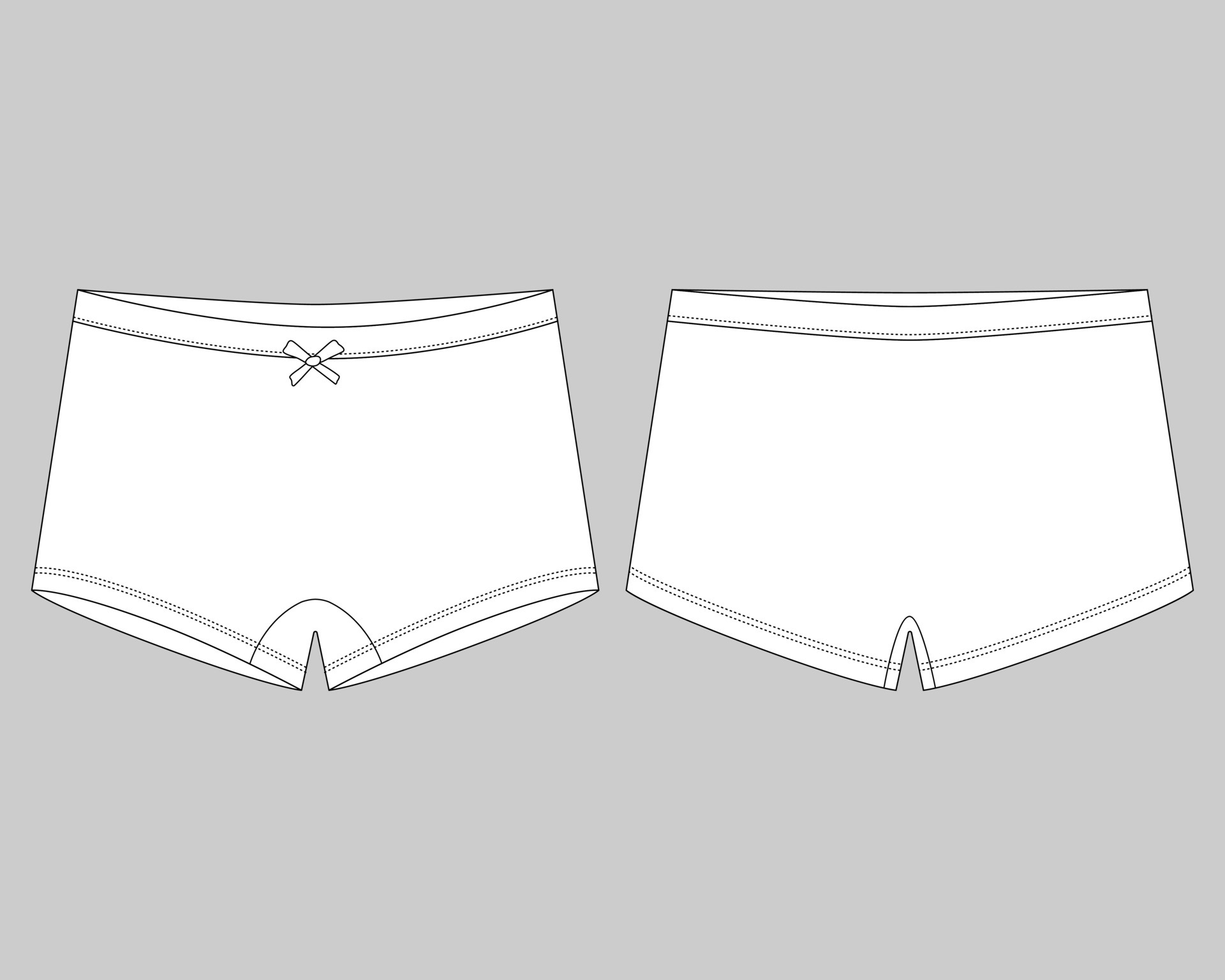 Kids mini short knickers underwear. Lady underpants. Female white knickers.  5496857 Vector Art at Vecteezy