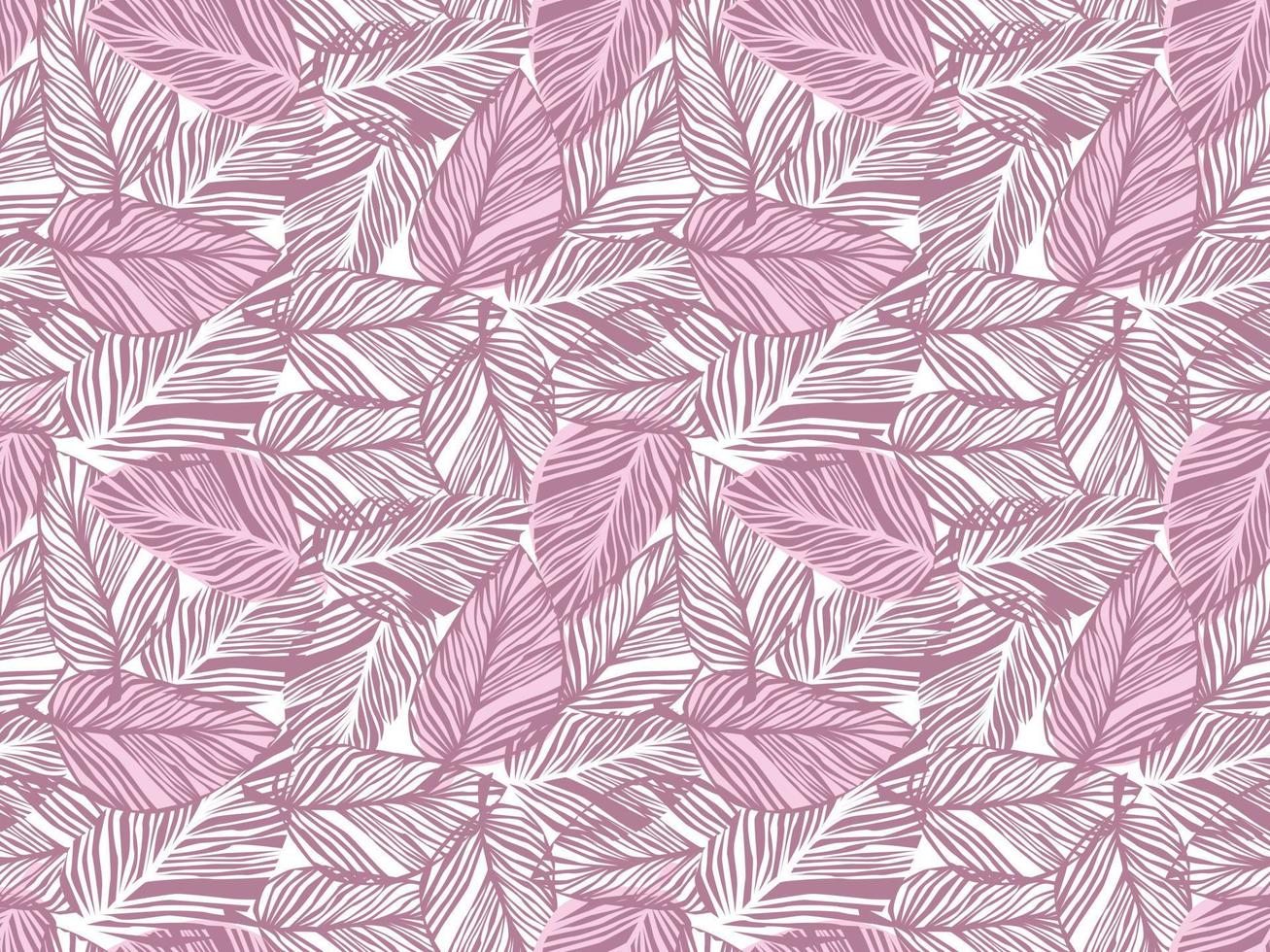 Tropical pattern, palm leaves seamless vector floral background.