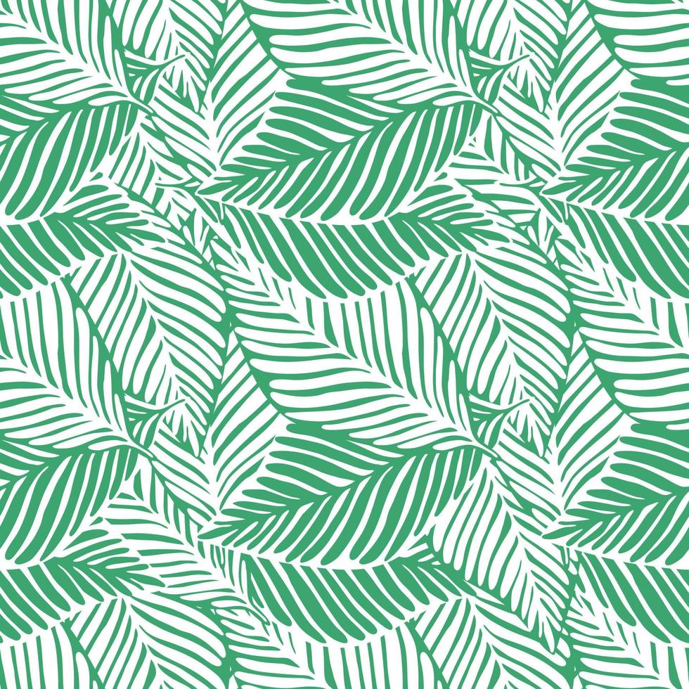 Abstract green jungle print. Exotic plant. Tropical pattern, palm vector