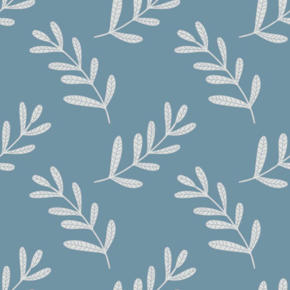 Geometric vintage branches leaf seamless pattern illustration vector