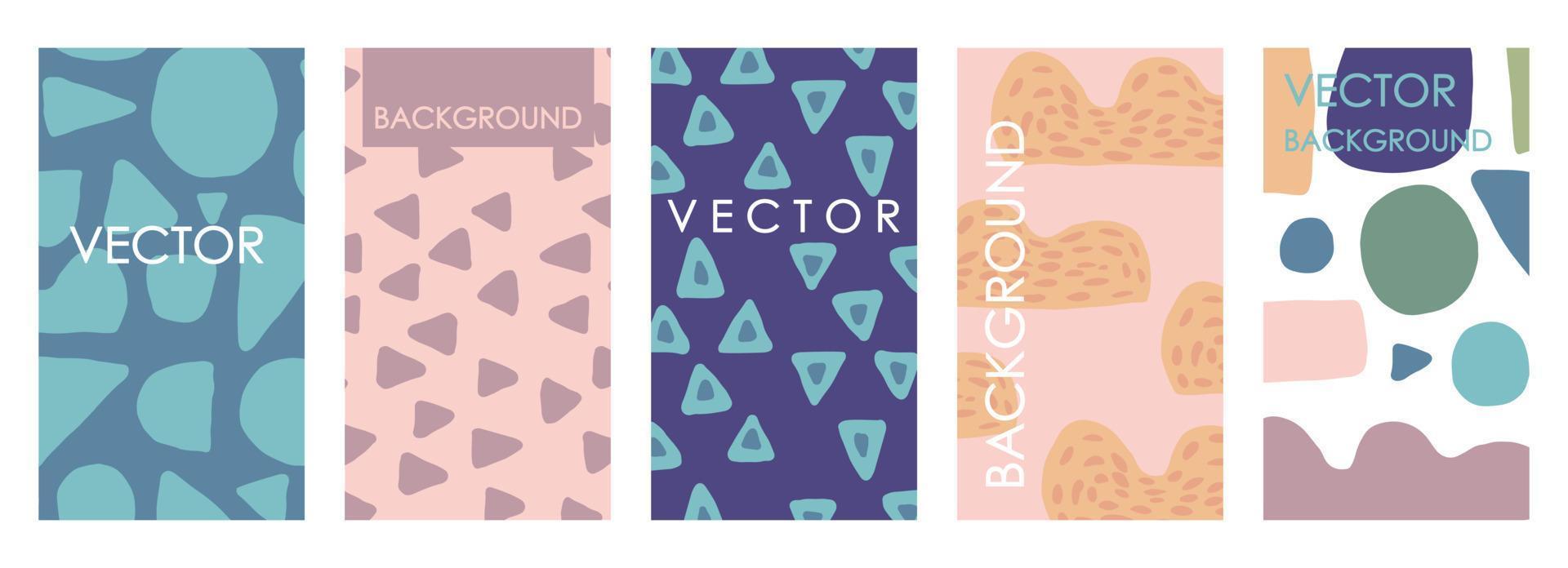Vivid invitations and card template design. Abstract freehand vector set
