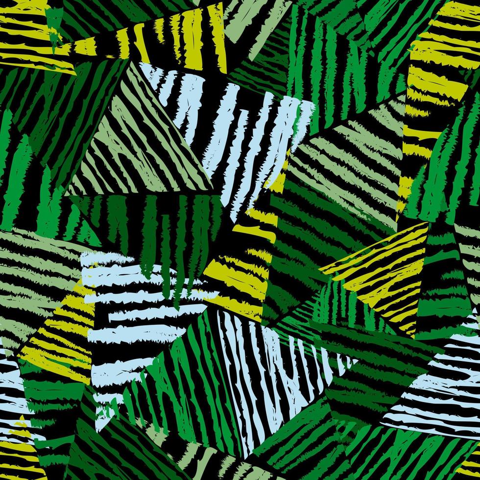 Abstract seamless pattern tropical leaves, Fashion, interior, wrapping consept on black background vector