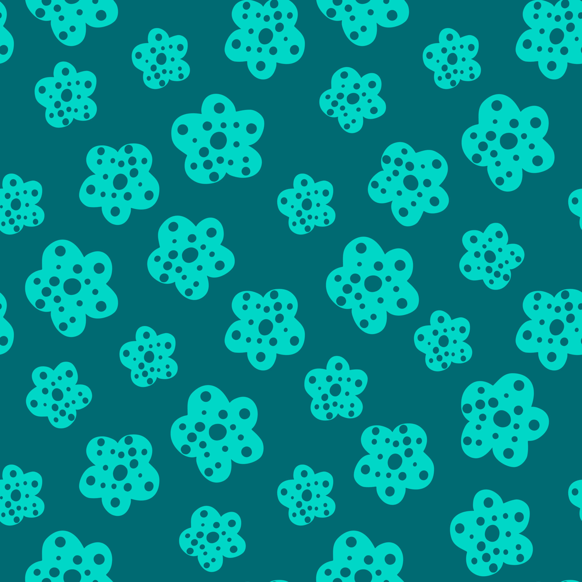 Daisy field. Simple chamomile flowers seamless pattern. 5497241 Vector