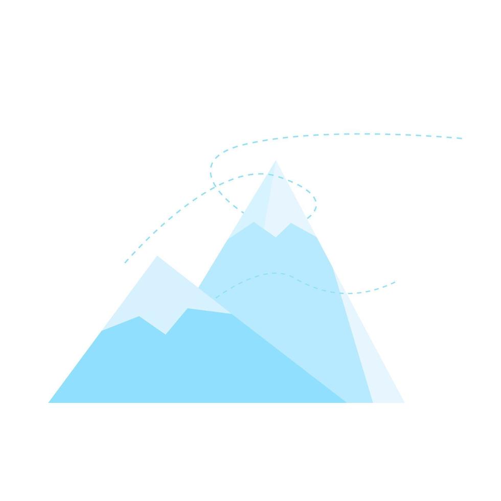 icono de la montaña. símbolo del pico de la montaña. ilustración vectorial plana aislada vector