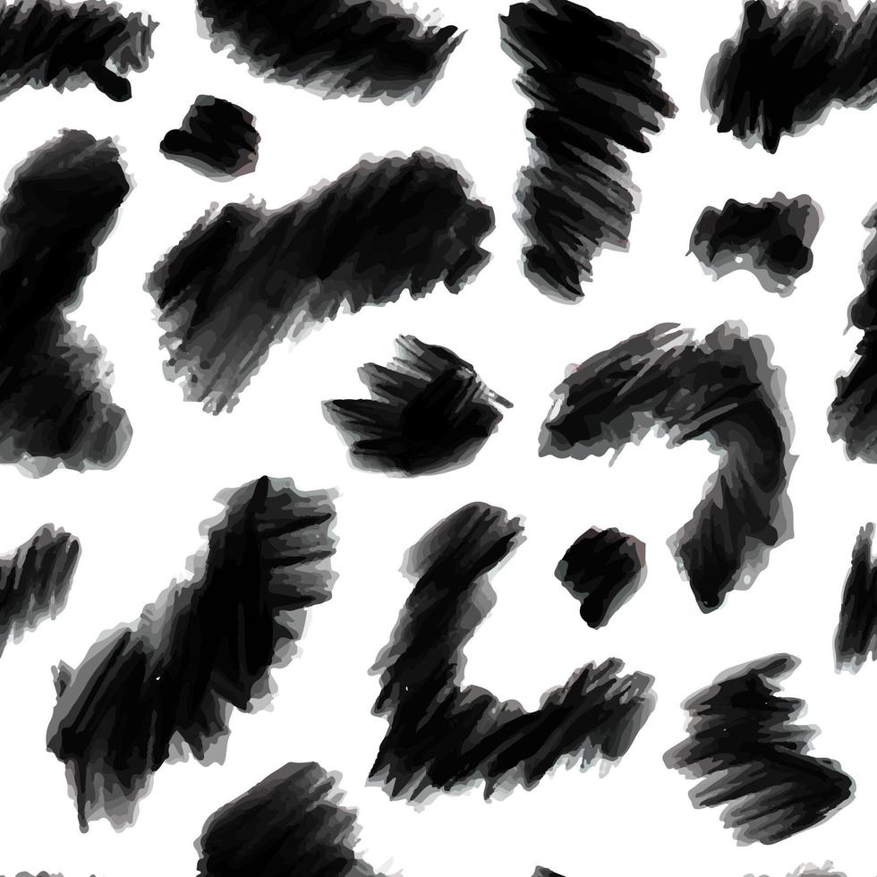 Hand drawn leopard skin seamless pattern. Abstract animal fur wallpaper. vector