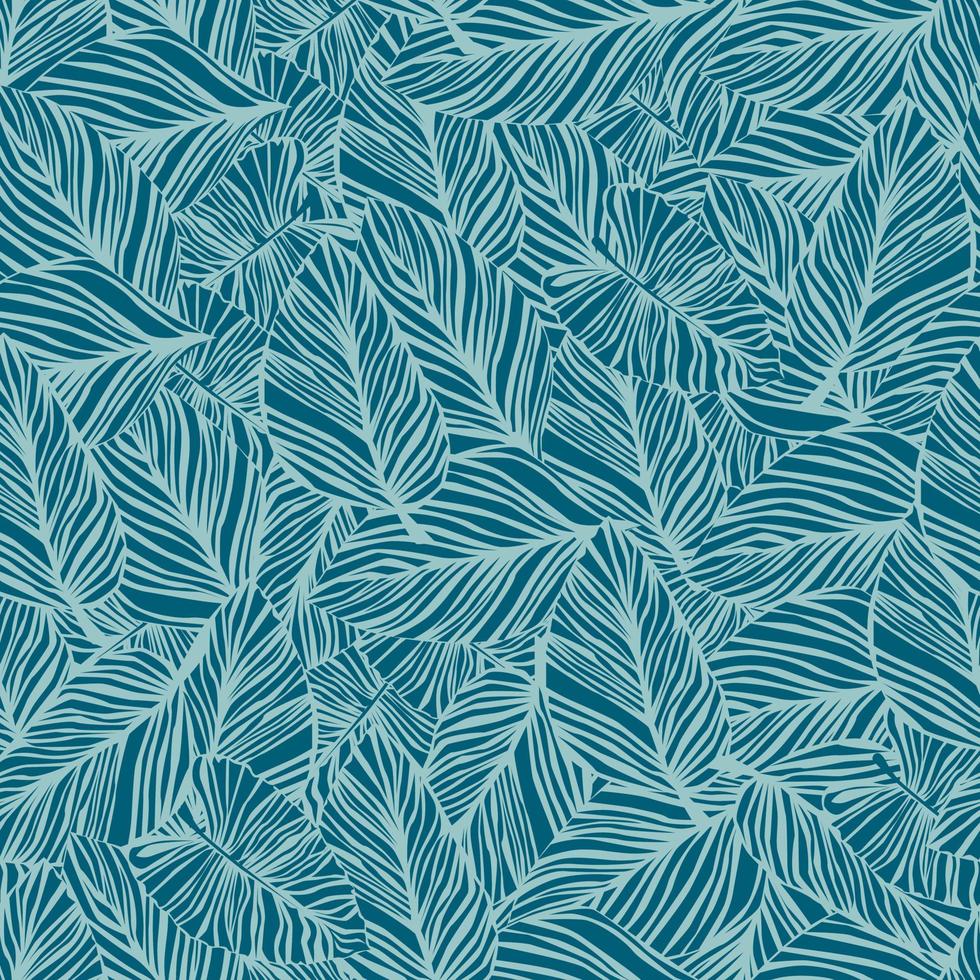 Tropical pattern, palm leaves seamless vector floral background. Exotic plant. Summer nature jungle print.