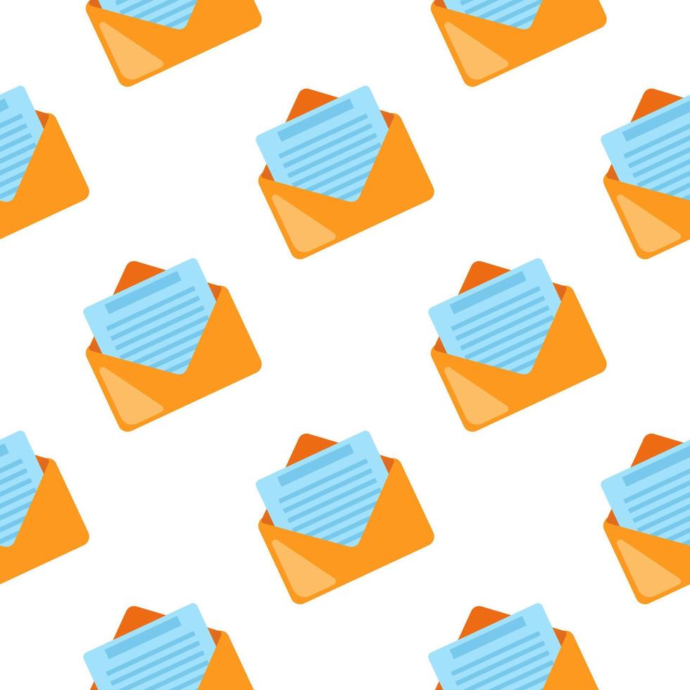 Email seamless pattern. Mail symbol wallpaper. Business backdrop vector