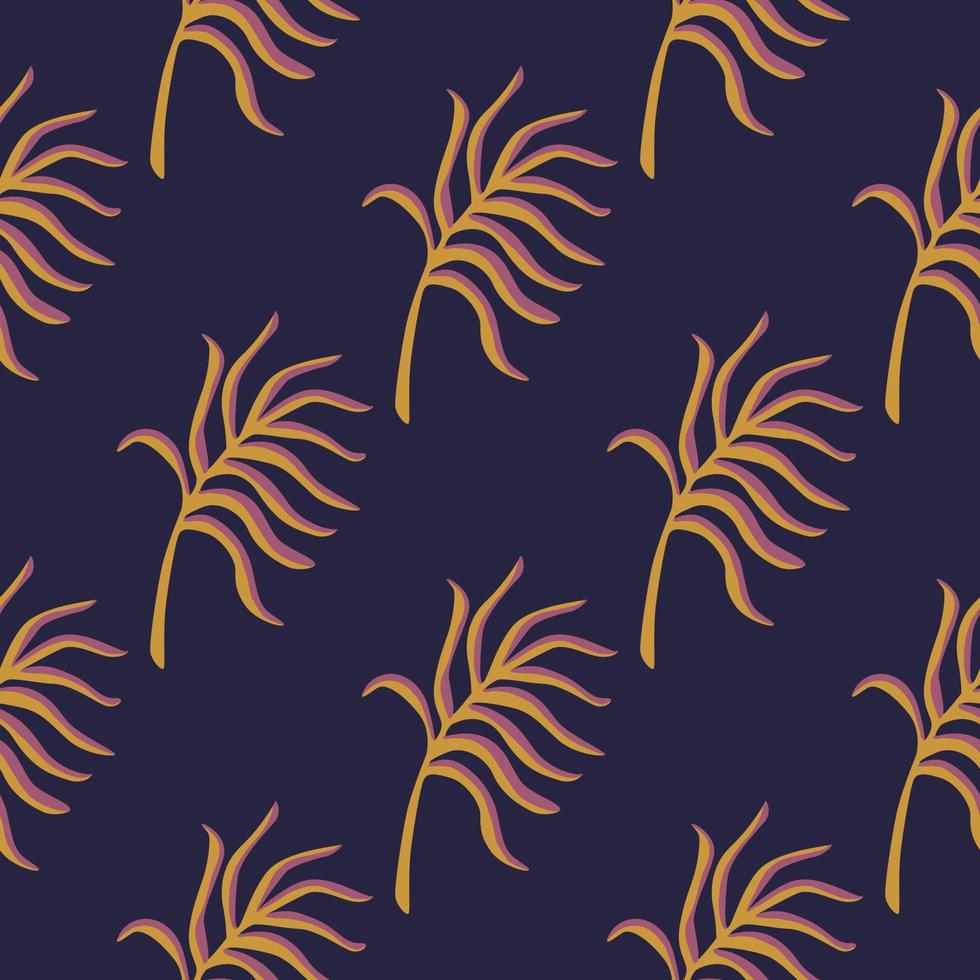 Vintage tropical pattern, palm leaves seamless botanical background. vector