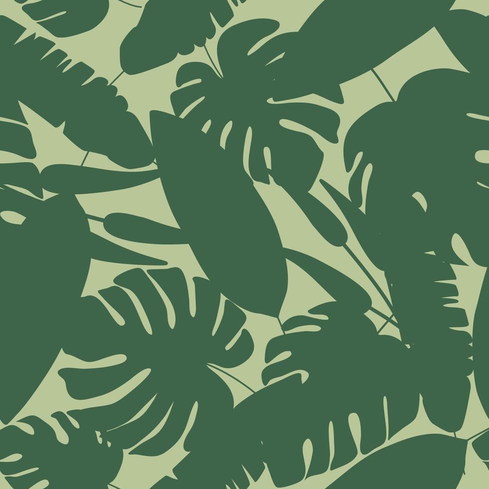 patrón tropical abstracto, patrón transparente de hoja botánica. vector
