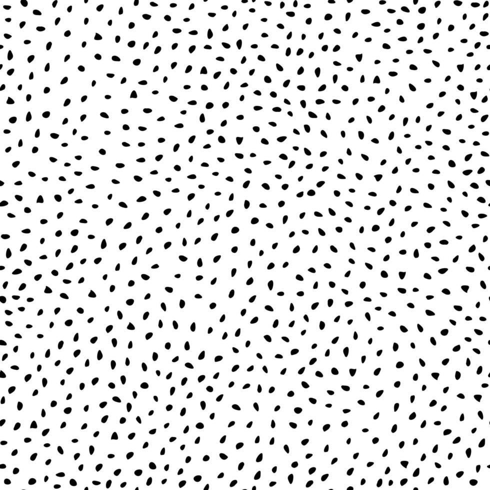 Monochrome polka dot seamless pattern on white background. vector