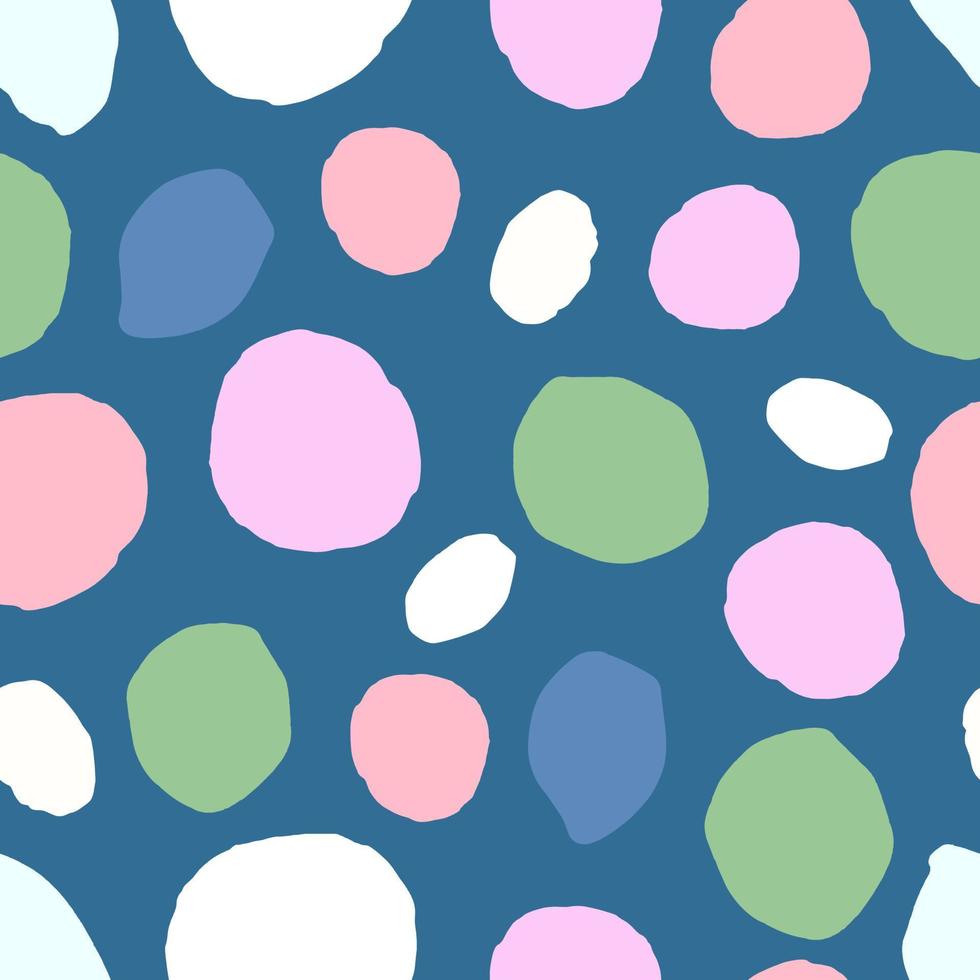 Abstract seamless pattern with colorful circle elements. vector