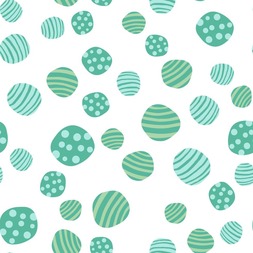 Abstract pebble seamless pattern. Hand drawn stones wallpaper. vector