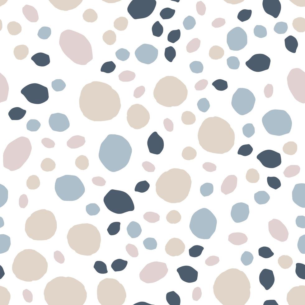 Pebble seamless pattern. Random stones wallpaper illustration vector