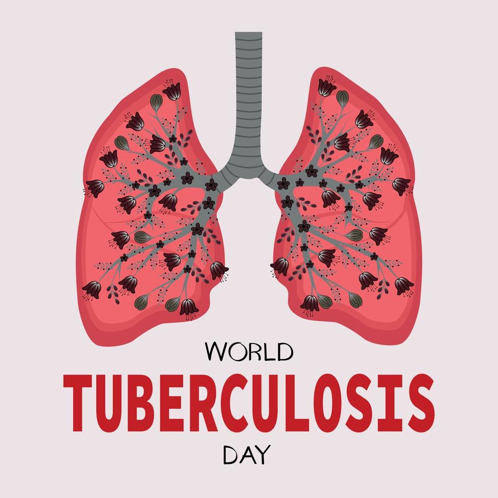 cartel del día mundial de la tuberculosis. vector