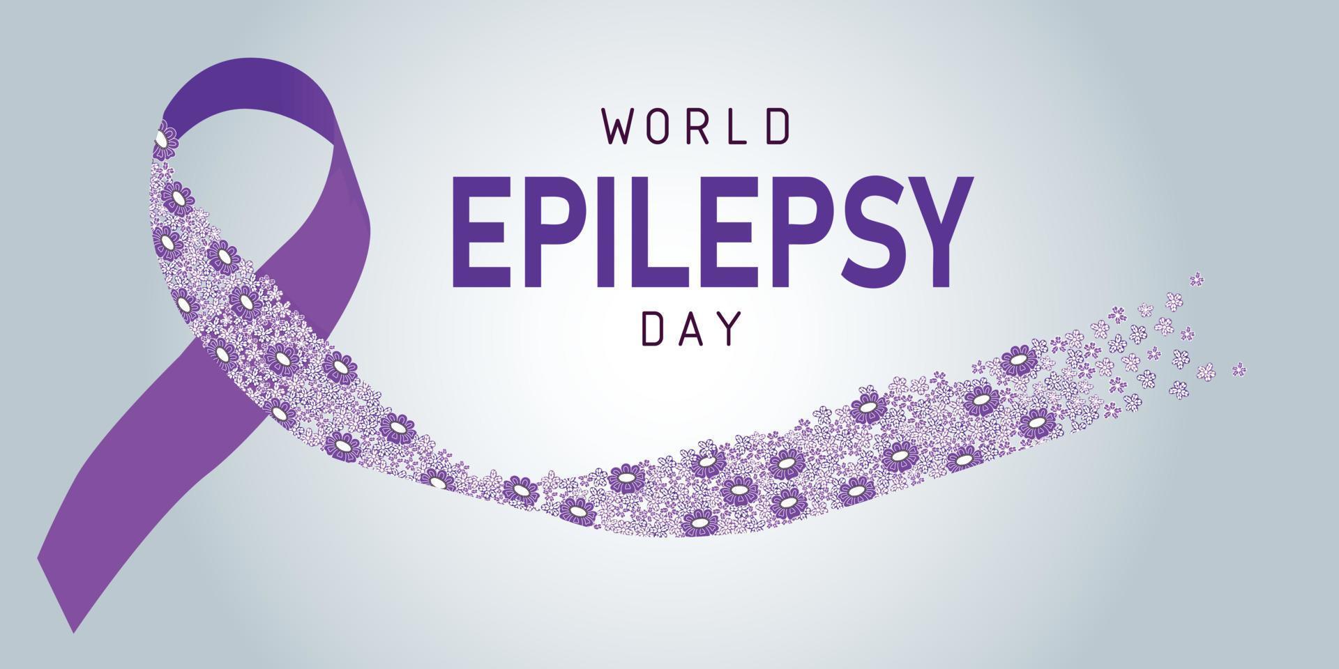 cartel del día mundial de la epilepsia vector