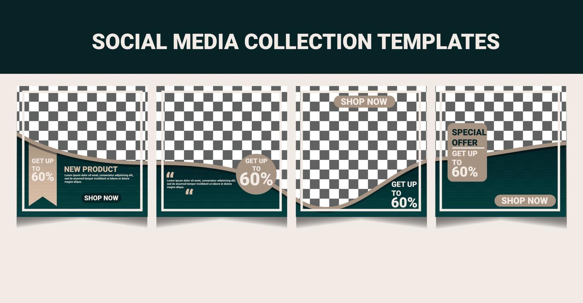 Abstract Slides Unique editable modern Social Media banner Template.Anyone can use this Design Easily.Promotional web banner for social media. Elegant sale and discount promo - Vector. vector