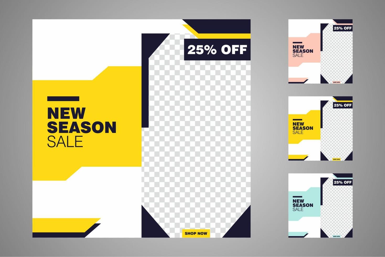 Suitable for social media posts templates and web or internet ads. vector