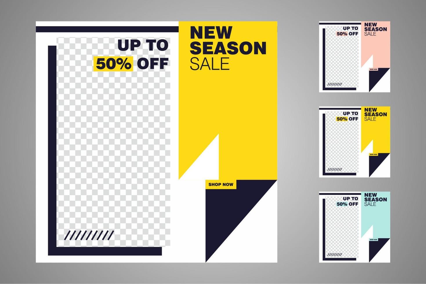 Suitable for social media posts templates and web or internet ads. vector