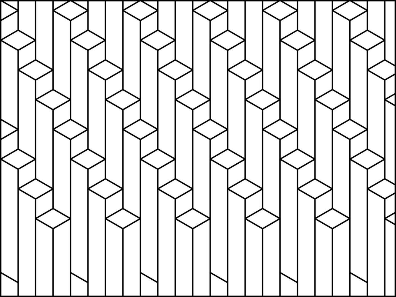 Vector geometric lines pattern. Abstract striped ornament. Simple geometrical black and white stripes, zigzag shapes. Stylish graphic linear background. Repeat design for decor, print, textile,