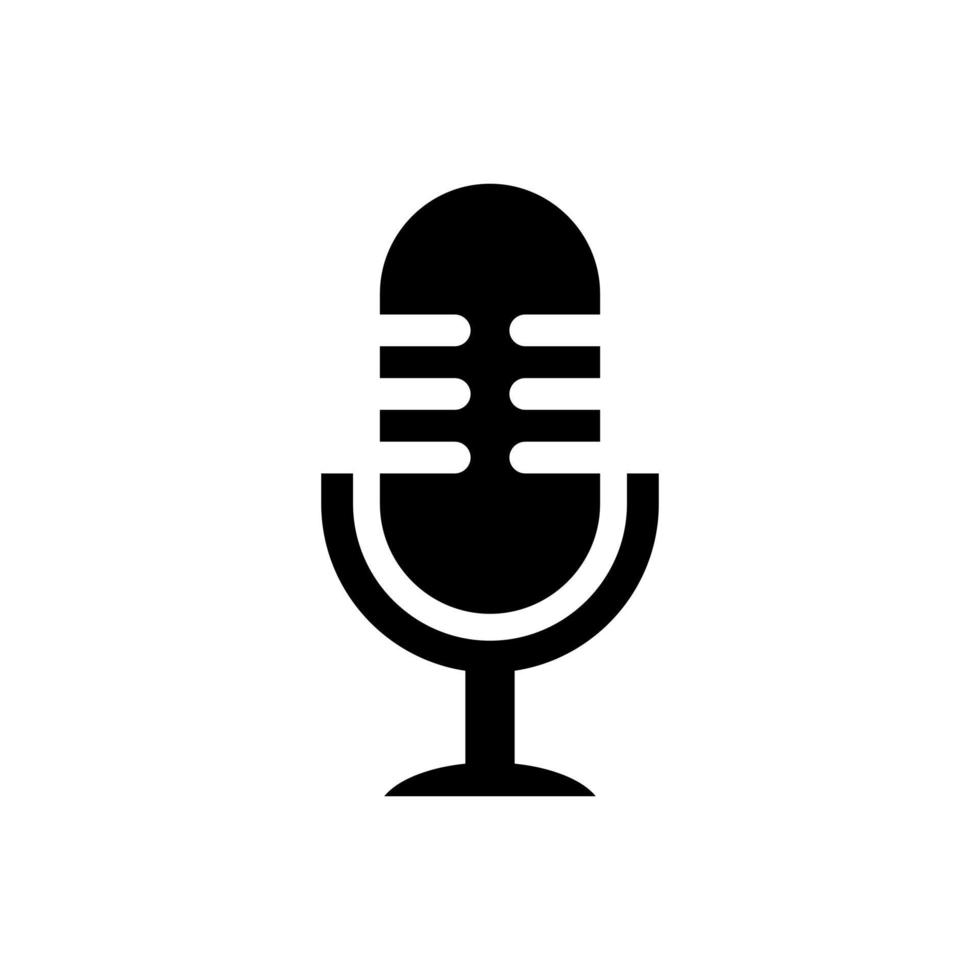 Microphone vector icon isolated on white background. vector illustration. EPS 10