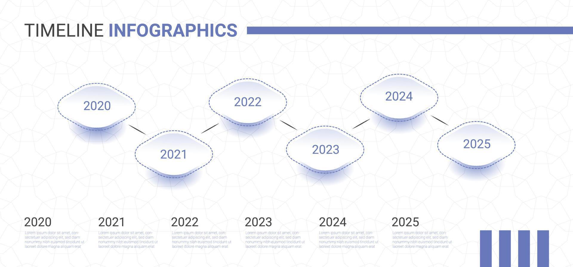 Timeline infographic 20202025 years periods. Vector infographic template 5498743 Vector Art