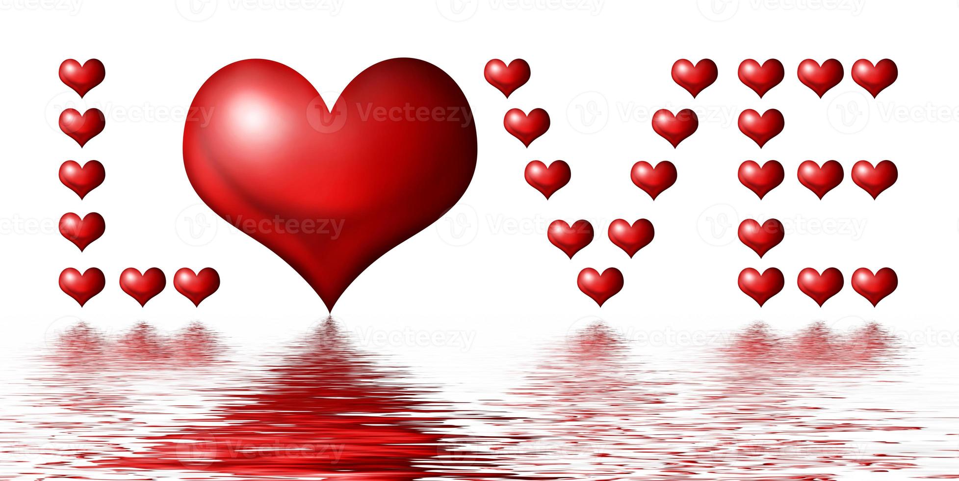 fondo de feliz día de san valentín. concepto de amor ilustración 3d foto