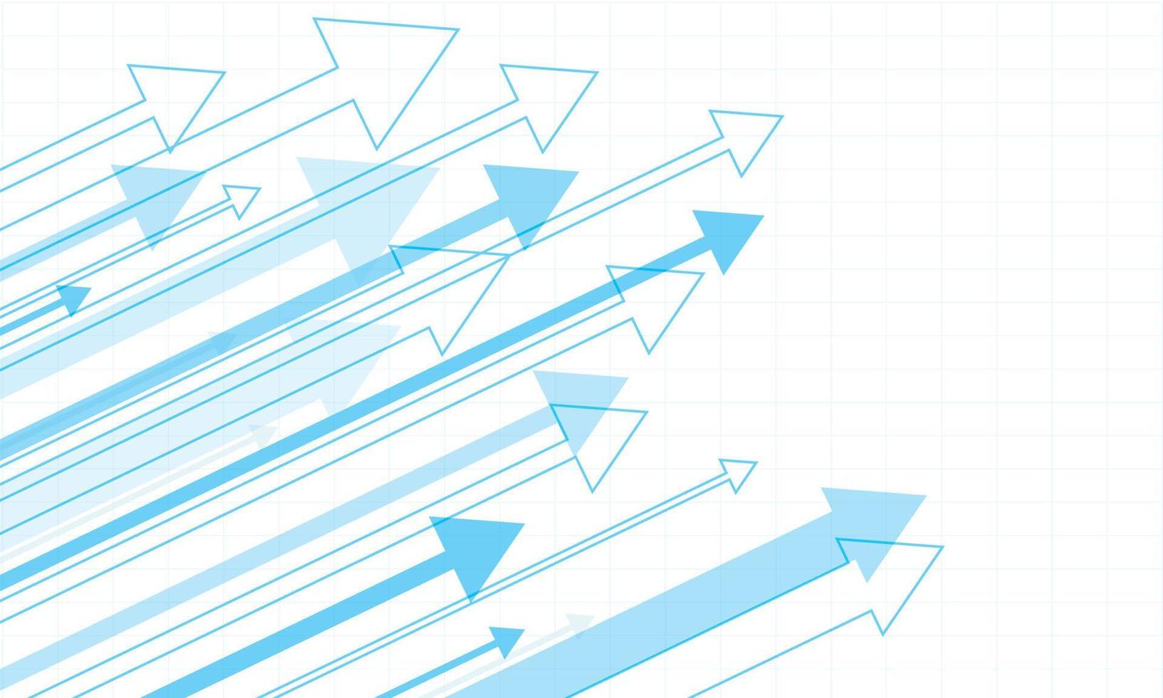 gráfico abstracto de crecimiento y éxito de flecha con illustrator de vector de signo de mercado de valores de negocios de cuadrícula. invertir concepto digital.