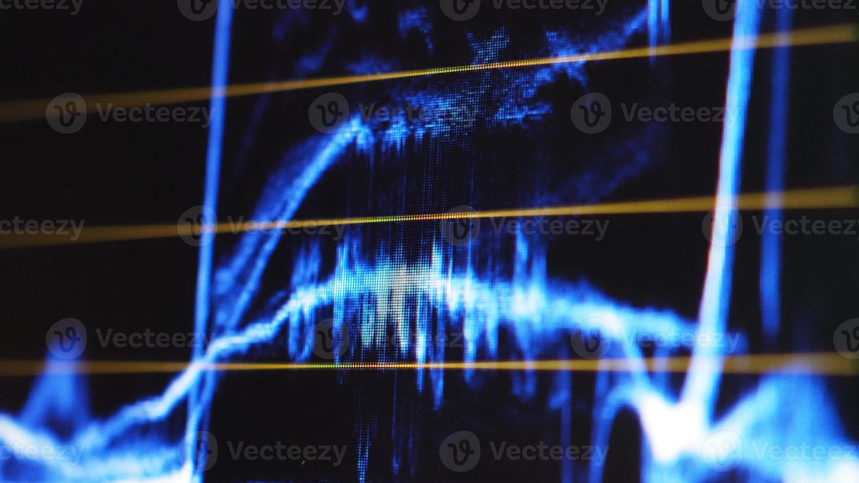 Color grading graph or RGB colour correction indicator on monitor photo