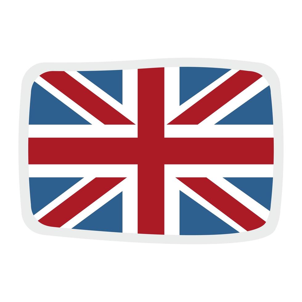 United Kingdom Flag. English stickers. British flag vector