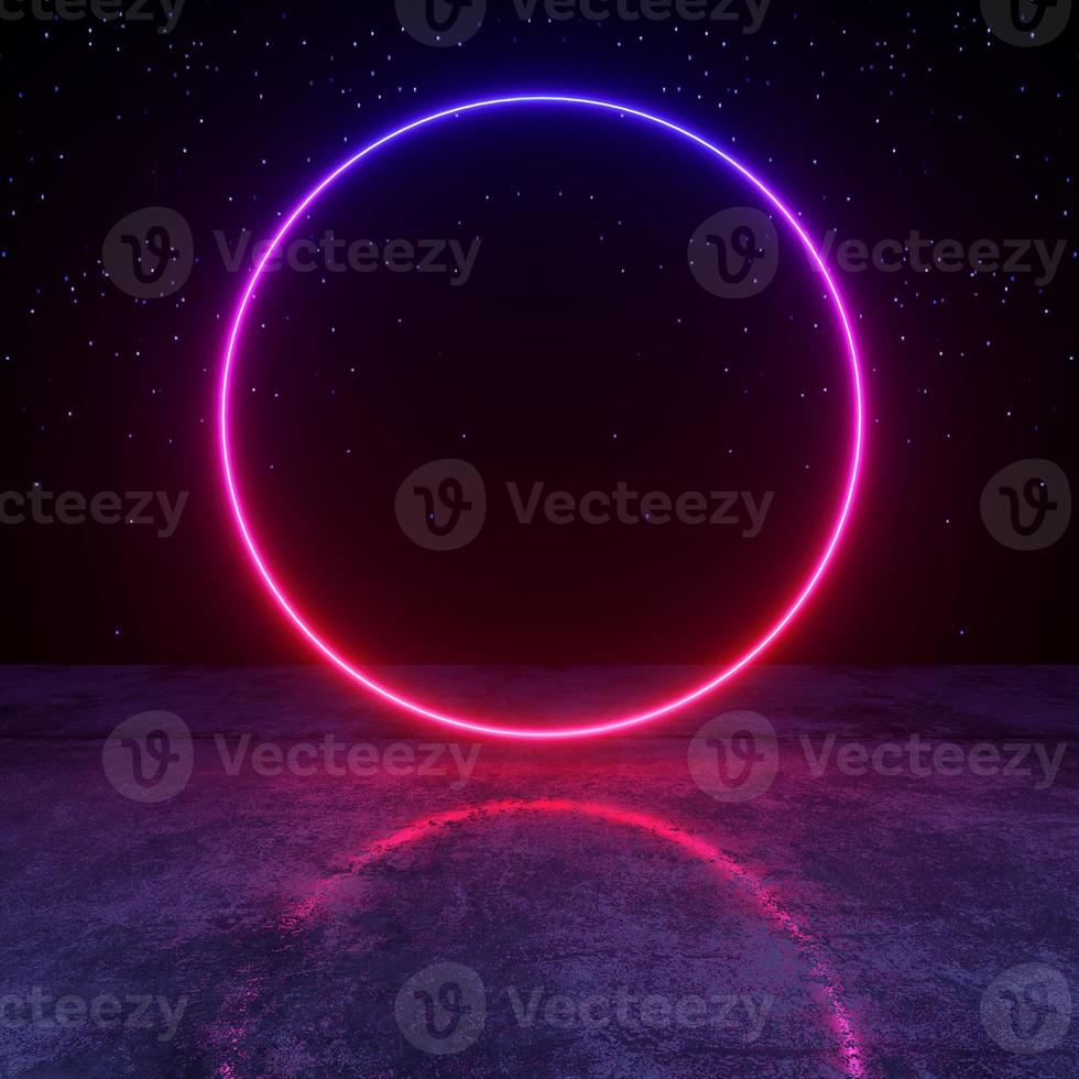 Abstract dark background ring from bright plasma photo