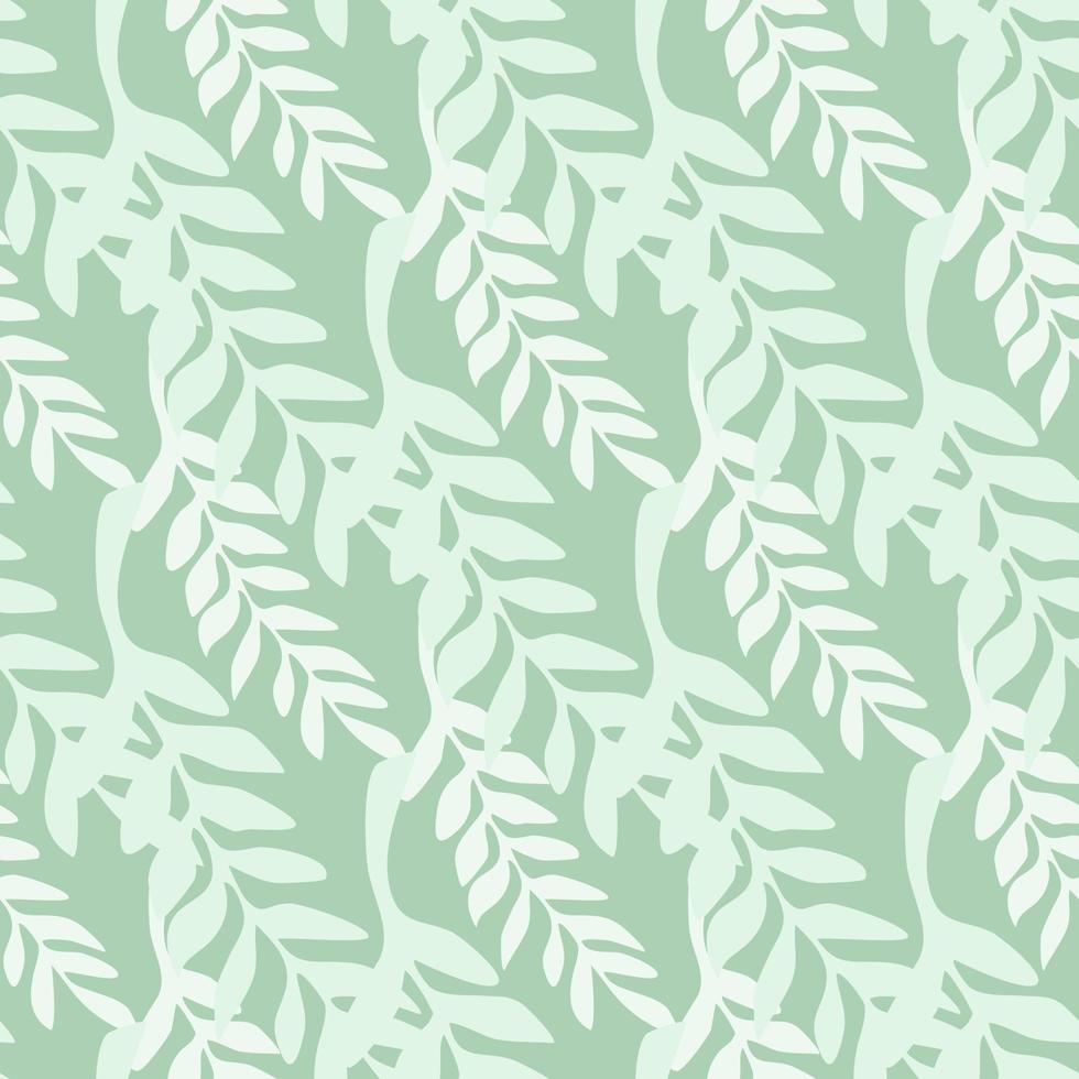 Abstract leaf branch backdrop. Greeny branches seamless pattern. vector