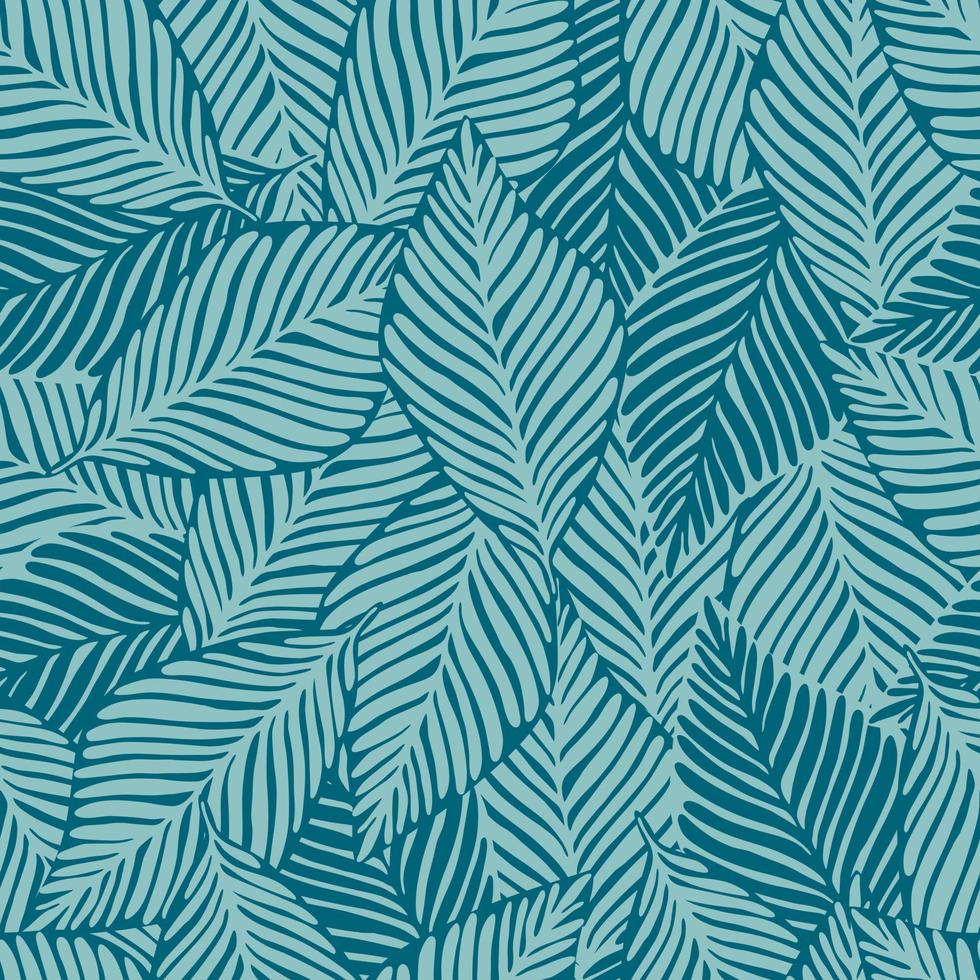 estampado de selva natural de verano. planta exótica. patrón tropical, hojas de palma sin costuras vector