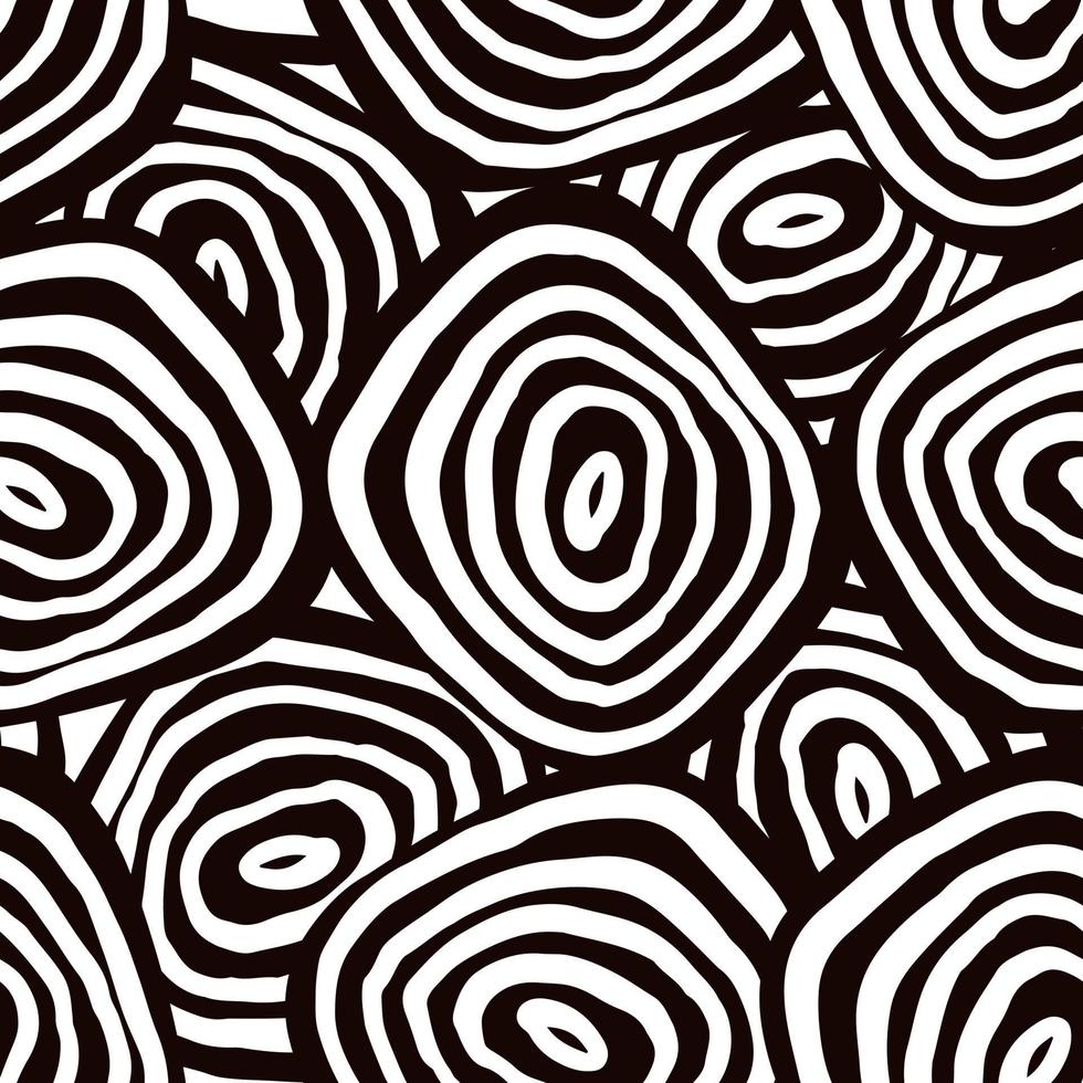 Hand drawn abstract geometric circles seamless pattern. vector