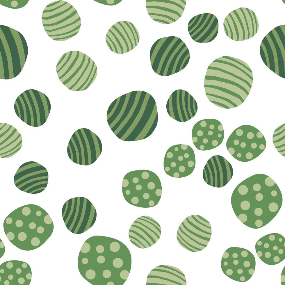 Abstract pebble seamless pattern. Hand drawn stones wallpaper. vector