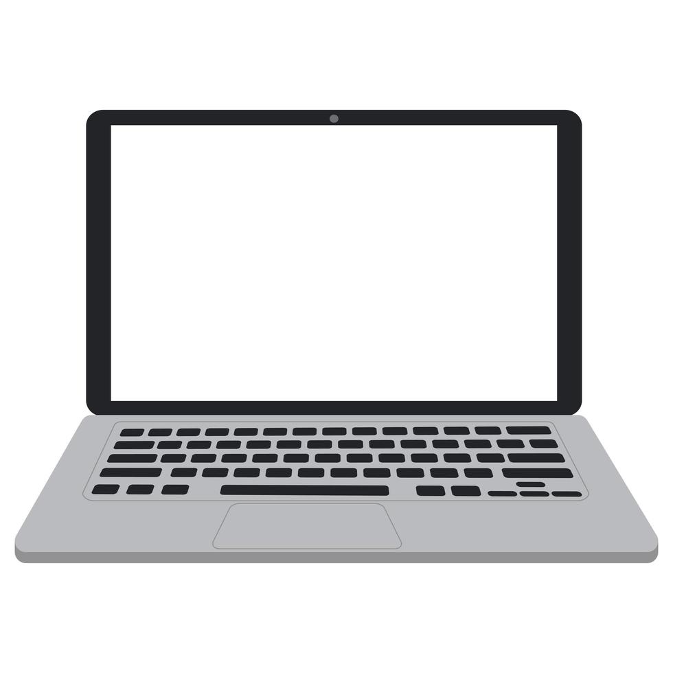 Vector Illustration of laptop isolated on white background