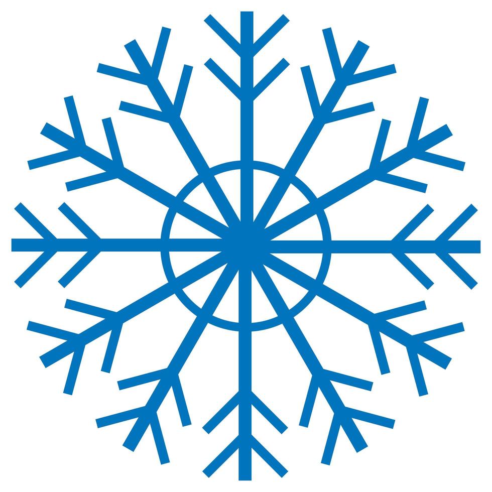 Frozen silhouette of crystal snowflake for winter design. Vector illustration with Christmas and New Year element