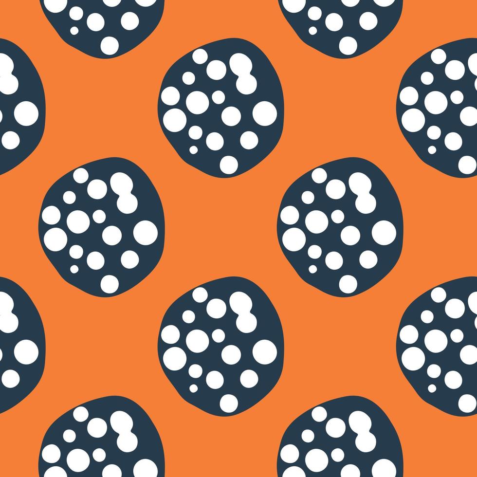 Hand drawn pebble seamless pattern. Doodle stones wallpaper. vector