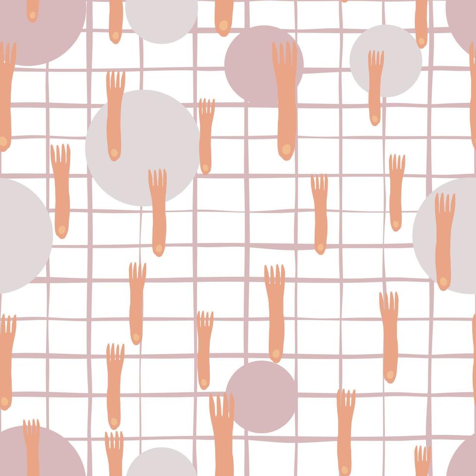 Fork hand draw seamless pattern background. Minimal scandinavian design vector