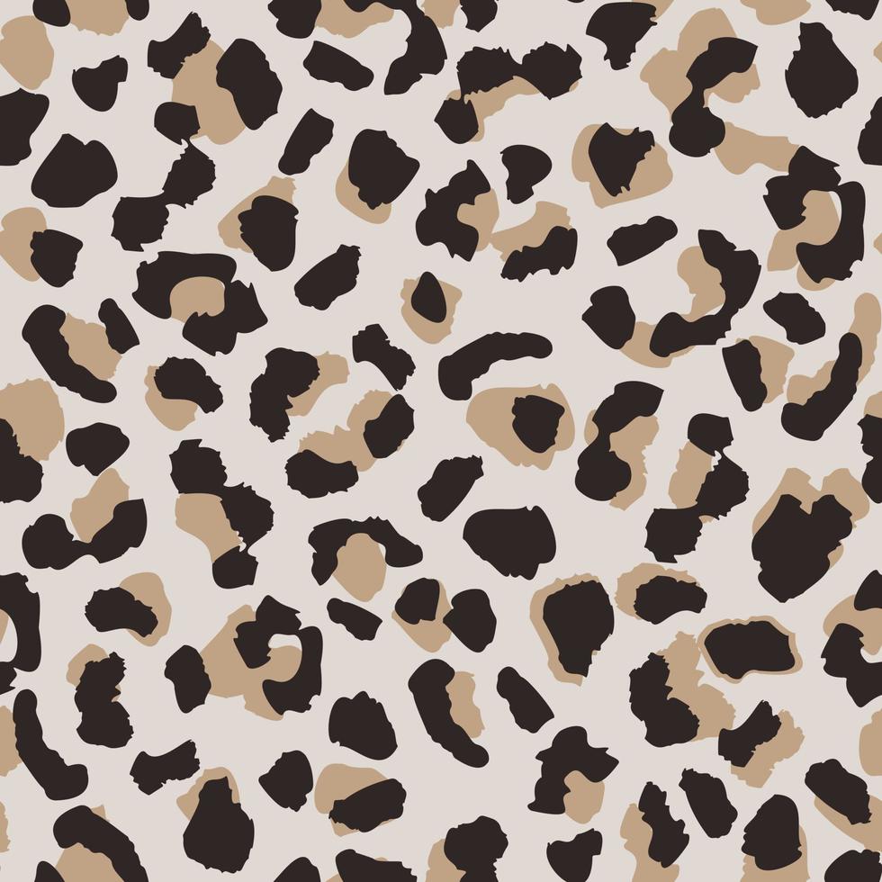 Abstract leopard skin seamless pattern. Animal fur wallpaper. vector