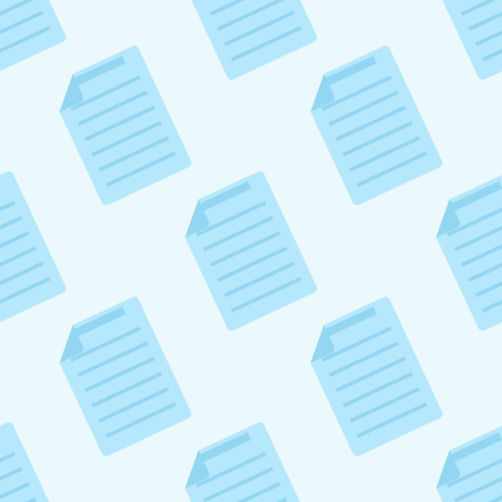 Document Icon seamless pattern. Flat design symbol vector