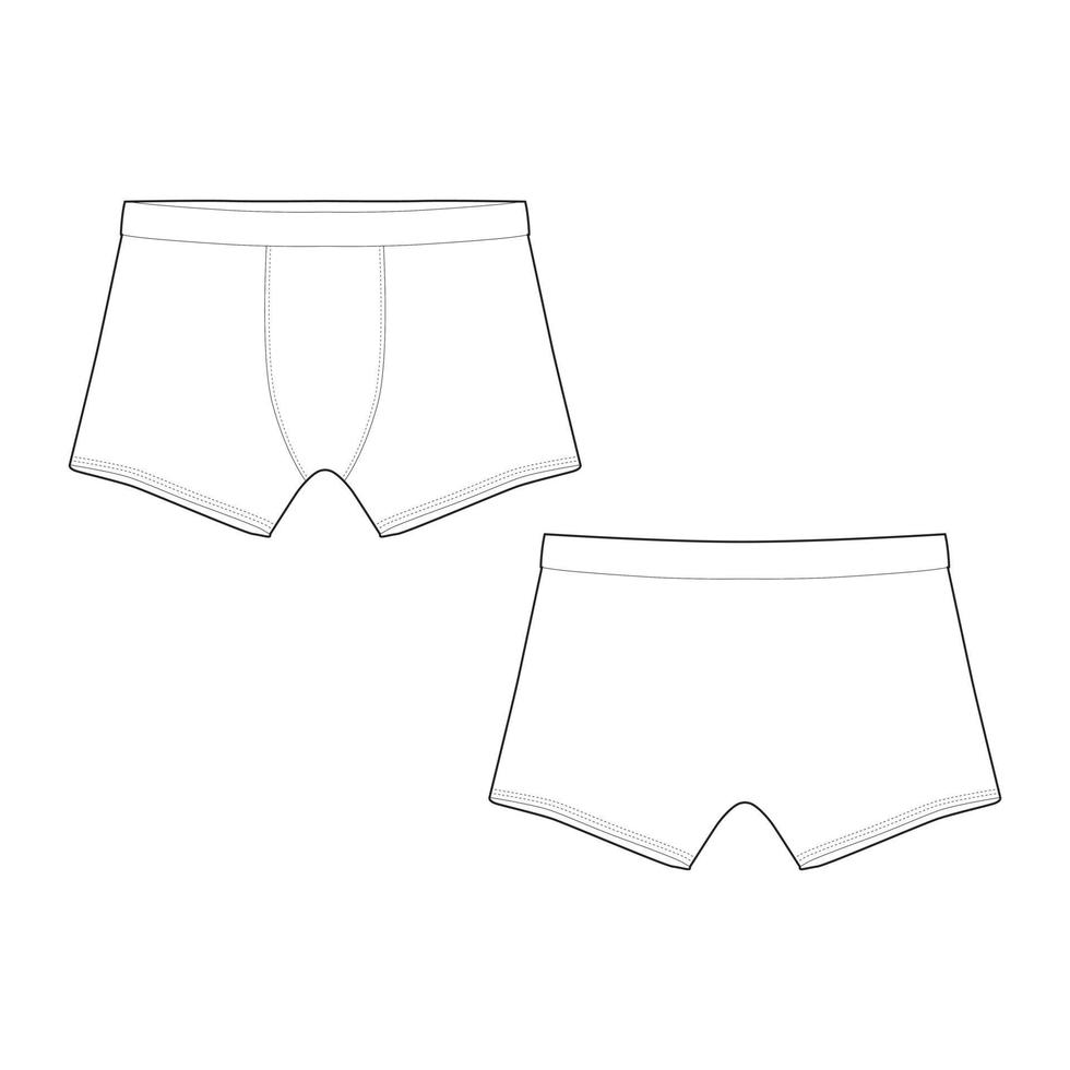 calzoncillos boxer aislados. ilustración vectorial de calzoncillos masculinos. vector