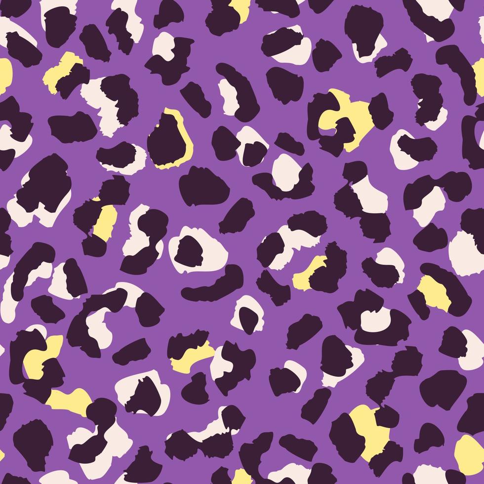 Abstract trendy leopard skin seamless pattern design vector