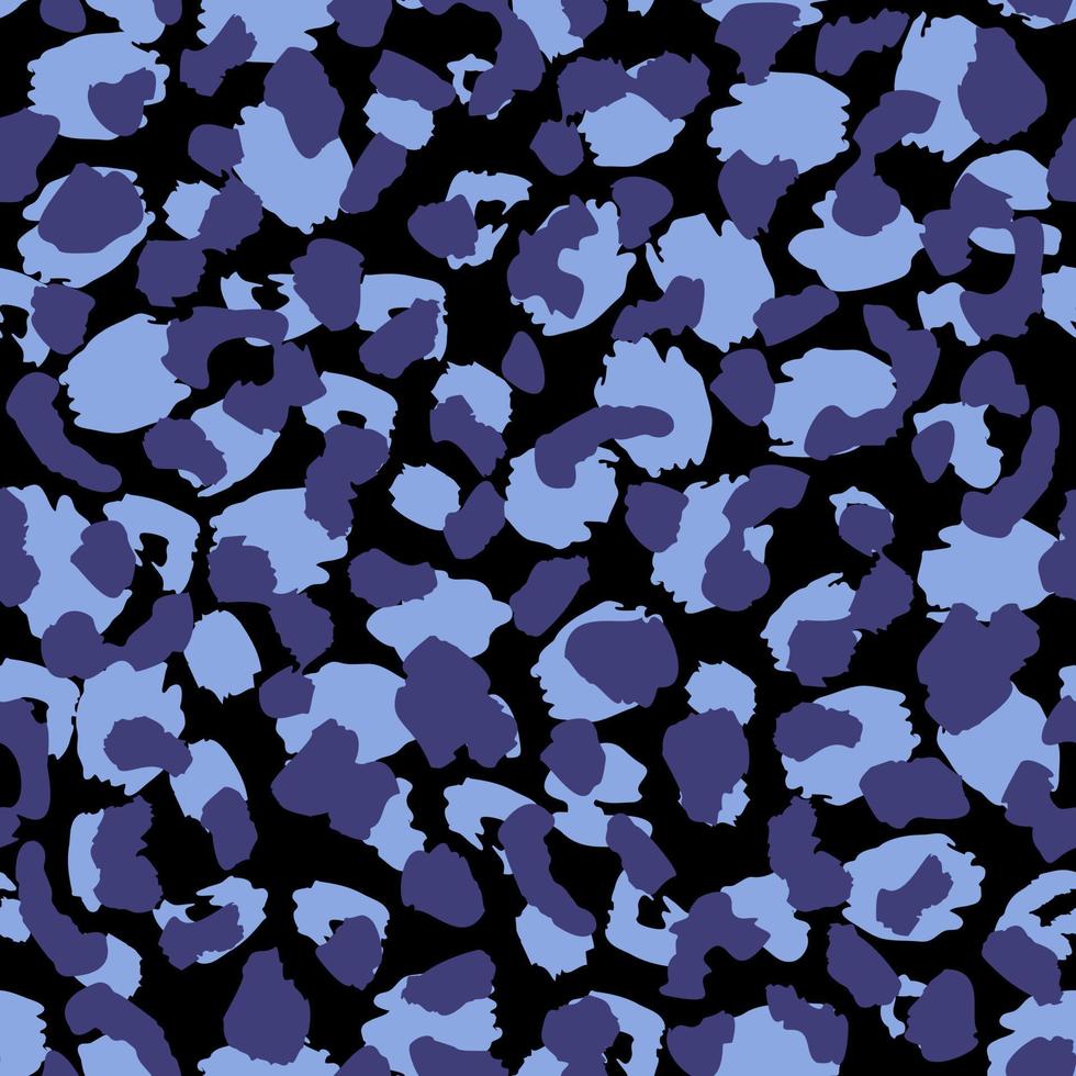 diseño de patrones sin fisuras de piel de leopardo, ilustración sobre fondo negro. vector