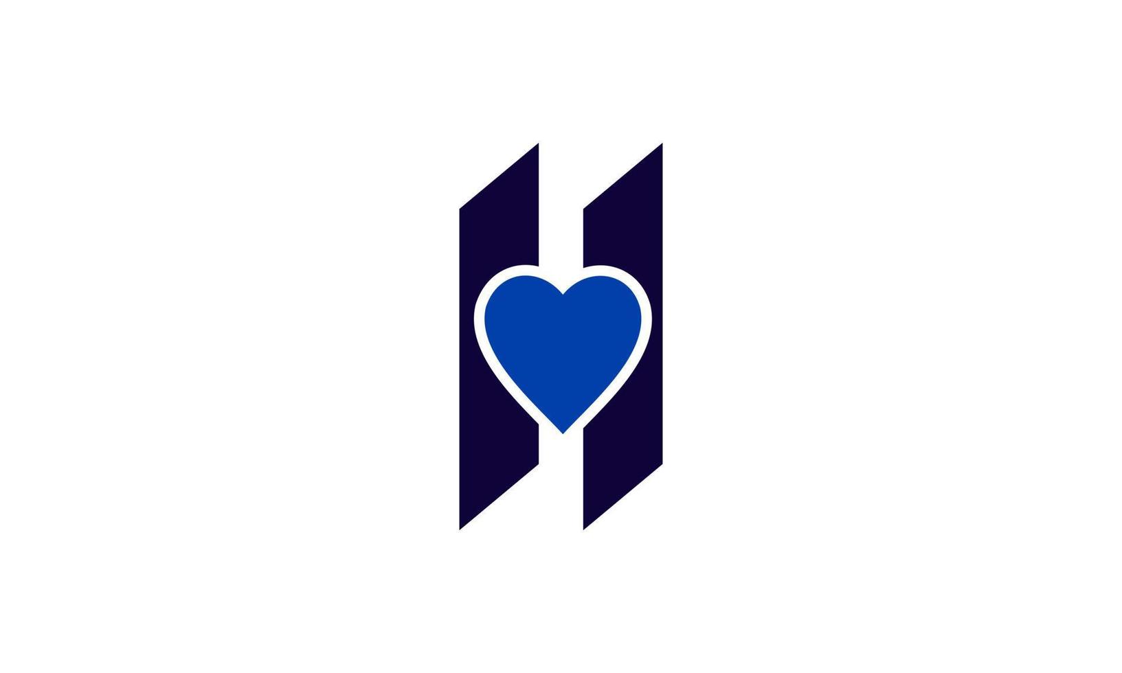 vector de stock abstracto logotipo inicial h con plantilla de diseño de logotipo de amor icono de vector de negocio