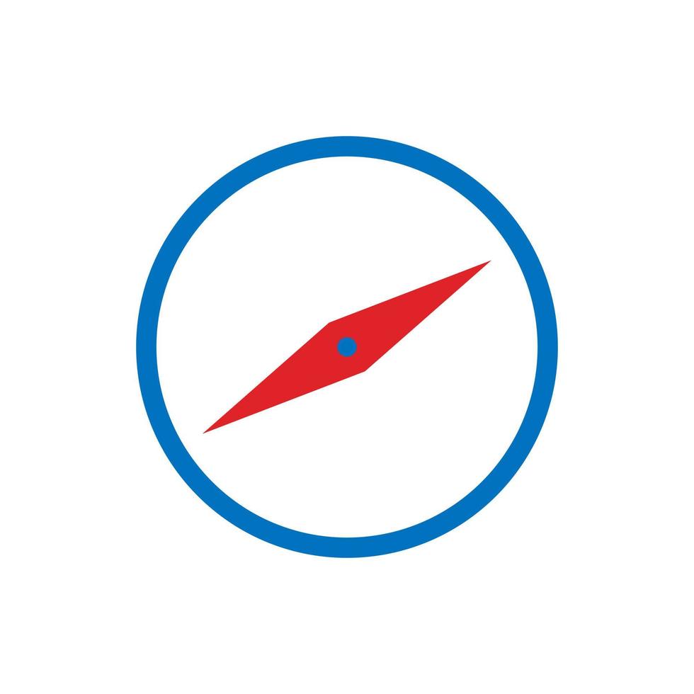 icono de brújula. esquema de navegación. logotipo simple aislado vector